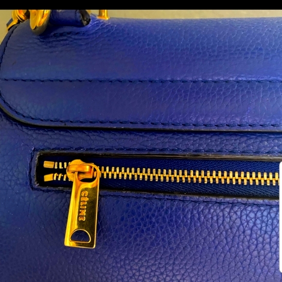 Celine trapeze royal blue leather purse - Picture 8 of 11